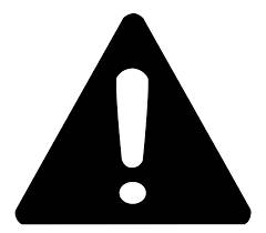 icon of an exclamation mark in a triangle